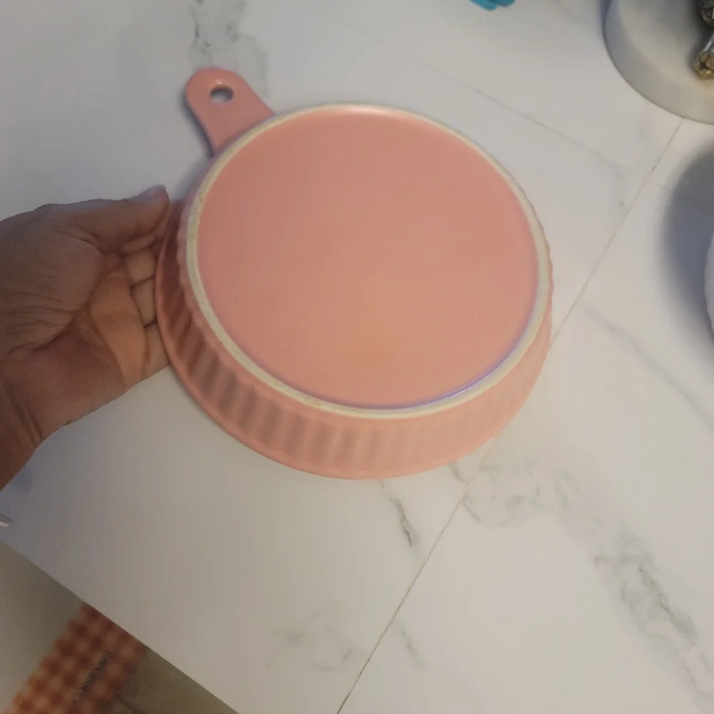 Pink and White Ceramic Baking Dishes Set Of 2 Vintage Ceramic Cooking  Dishes